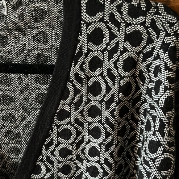 Calvin Klein monogram Black and Gray Patterned Cardigan - Picture 2 of 10